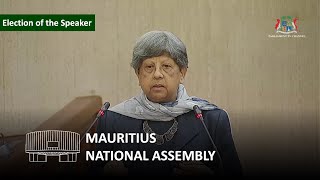 Election of the Speaker - Hon. Shirin Aumeeruddy-Cziffra