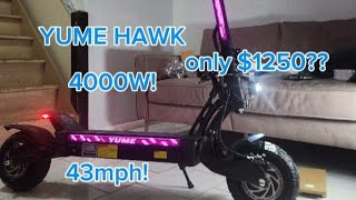 Yume Hawk 43mph scooter Unboxing and Assembly. 4000W Hyperscooters for $1250! 😳