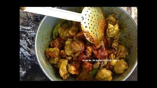 HOW TO MAKE CHICKEN CURRY WITH YOGURT IN TRADITIONAL VILLAGE STYLE | CURD CHICKEN street food