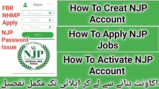 how to create njp account | how to apply njp.gov.pk | njp account kaise banaye | njp login problem