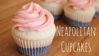 Neapolitan Cupcakes Recipe | sweetco0kiepie