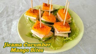 How to make Jicama Cucumber Mango Bites