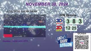 [LIVE] PCSO 2:00 PM DRAW - NOVEMBER 30, 2024 LOTTO RESULTS