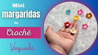 MINI MARGARIDAS EM CRÔCHE - lindas margaridas fáceis e rápidas.