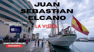 Visitando el Juan Sebastián Elcano en ocasión de la Copa América de Vela,  en Barcelona