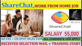 PERMANENT ShareChat | Work From Home Jobs | 12th Pass | Online Job at Home | Part Time Job |