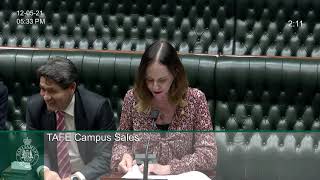 Robyn Preston MP speaks about NSW TAFE asset sales