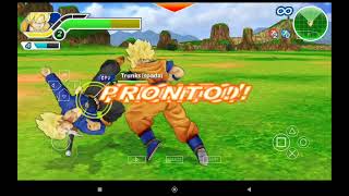 Dragon Ball Z: Tenkaichi Tag Team-PSP-ITA-Goku Super Saiyan defeats TRUNKS SUPER SAIYAN in a DUEL!