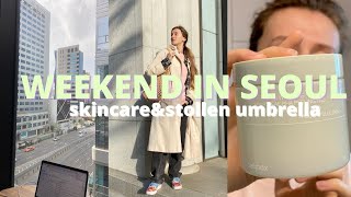 Weekend in Seoul: lip trouble, stollen umbrella, Olive Young findings, Daiso, Gangnam, skincare