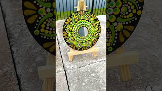 #Easy Dot Mandala Painting on  Round Wooden Board#mandala art