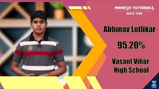 Vasant Vihar High School - Abhinav Lotlikar - 95.20% - SSC Exam 2022