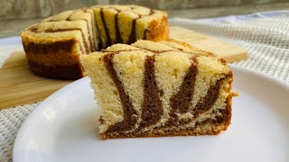 Zebra cake | marble cake recipe without oven