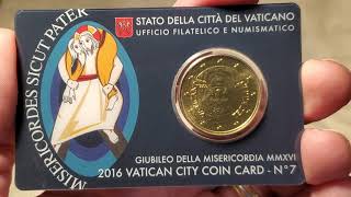 Vatican Euro Coin Card