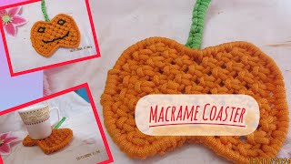 Macrame Pumpkin Coaster // How to make Macrame Halloween 🎃 Coaster