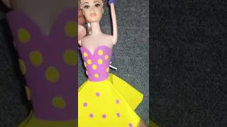 #how to make doll easy outfit out of fomic sheet#no sew #doll #viralvideo #ytshorts #youtube #diy#