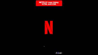 Netflix Logo in React JS using HTML and CSS | #shorts #reactjs #html #css #netflix #inxcode