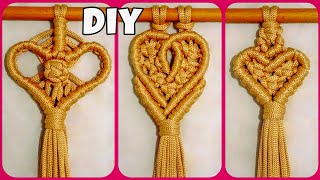 💥#EP9 | Macrame Heart Accessories Tutorial 🤩 So Easy and Gorgeous 💖