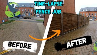 time-lapse small fence job how to build a fence how i landscape