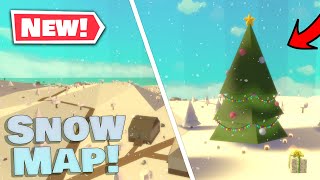 New snowy map update in island royale! (Roblox Fortnite)