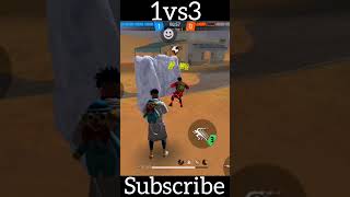 #shorts#1vs3#free fire 🔥#king of gaming 👑#like# and #subscribe# and #comment #🙏❤️