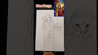 Maa Durga Drawing ✨🤩 #durgapuja #maadurga