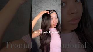 Frontal wig install tutorial |. #frontalinstall #fullfrontalwig #meltedlace #wigs #wigtutorial