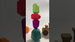 Montessori Wooden stacking stones & Toy cars