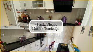 SESSİZ VLOG | MUTFAK TEMİZLİĞİ | MUTFAK DOLAPLARIMI SİLİYORUM #mutfaktemizliği #sessizvlog #temizlik