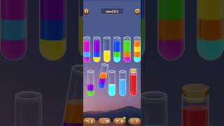 sort color water puzzle level 223#colors#video#gameplyvideo