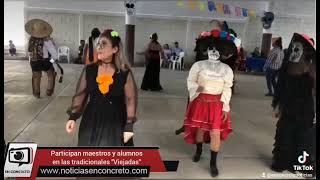 #PuebloViejo Fomentan el Día de Muertos en Telesecundaria Lázaro Cárdenas de Pueblo Viejo