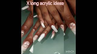 Cute Freestyle Nail Ideas 2023 Hearts ♡, Crystals, + more. #acrylicnails