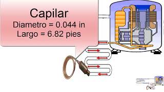 Sistema de refrigeración de 1/4 HP con R134a Compresor, Capacidad, Consumo, Capilar, Presión, Aceite