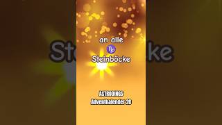 Steinbock Botschaft #adventkalender #20 #astrologie  #astrodings