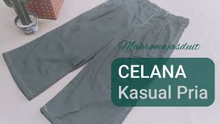 Makromajasduit membuat celana kasual pria menggunakan bahan kain kanvas katun jepang