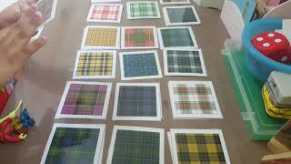 Visual discrimination activity - Tartan matching cards