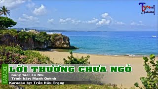 Lời Thương Chưa Ngỏ - Mạnh Quỳnh Karaoke