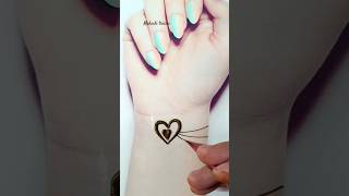 Heart shape bracelet mehndi design 🥰  #shorts #ytshorts