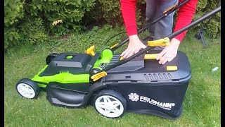 Fieldmann FZR 2041-E Electric lawn mower - unboxing - building - sekačka na trávu