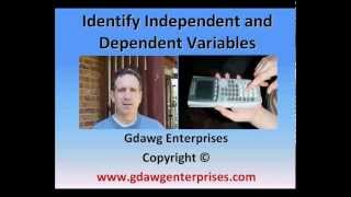 Identify Independent and Dependent Variables