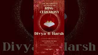 Ring ceremony invitation video. #weddinginvitaionvideo