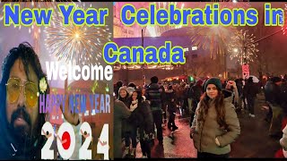 New Year Celebrations in Canada#toronto#fireworks#canada#celebration#newyear2024#downtown#usa#BC