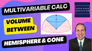 Calculus 3, Triple Integral, Volume between hemisphere and cone