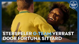 G-team aanvoerder Leroy viert zijn goal met Fortuna Sittard held Tijjani Noslin 🔰 | Voetbal Geeft