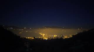 Nebbia notturna in Time lapse a Montorio al Vomano