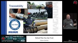 DFI47 MSSP Trade Expo: Magnum Piering - Helical Piles You Can Trust