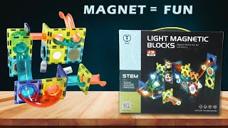 LIGHT MAGENATIC BLOCKS - Unboxing and Fun Peephole View Toys