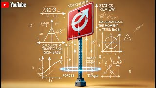 Statics Review: Calculate the Moment at a Traffic Sign Base!