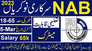 National Accountability Bureau jobs 2023 || NAB Jobs 2023 || NAB New Jobs || NAB Application Form