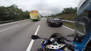 Riding in Malaysia (Part 2) BMW HP4 VS Nissan GTR