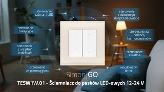 Zainstaluj ściemniacz do pasków LED Simon GO (TESW1W.01) w kilku prostych krokach!